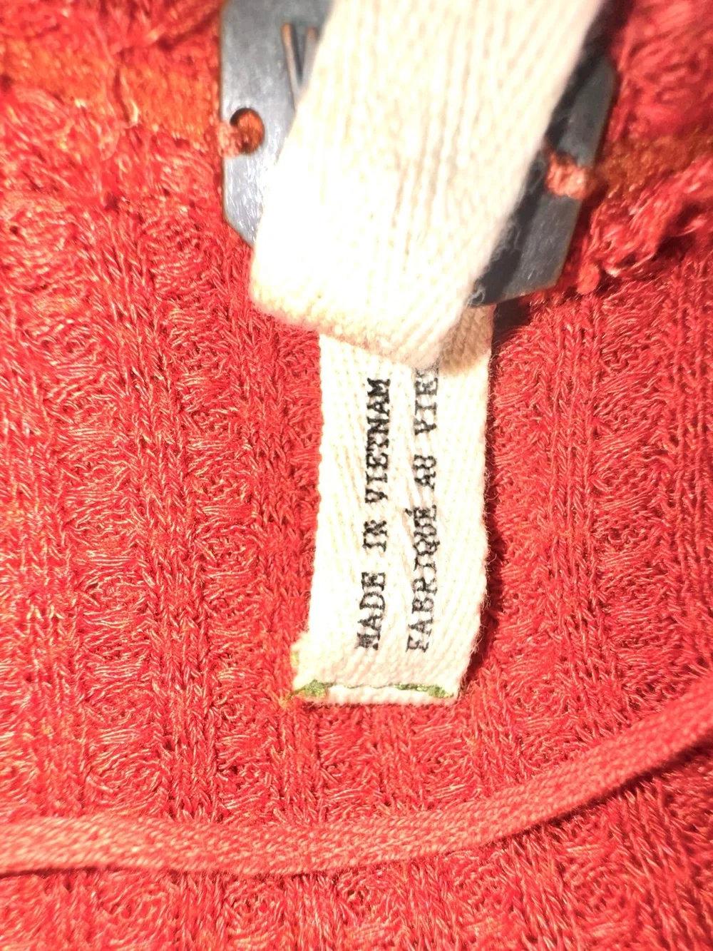 Free People We The Free Laguna Thermal Top Rust Orange oversized XS